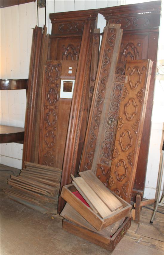 A large Burmese carved hardwood cabinet, W.7ft 4in.(-)